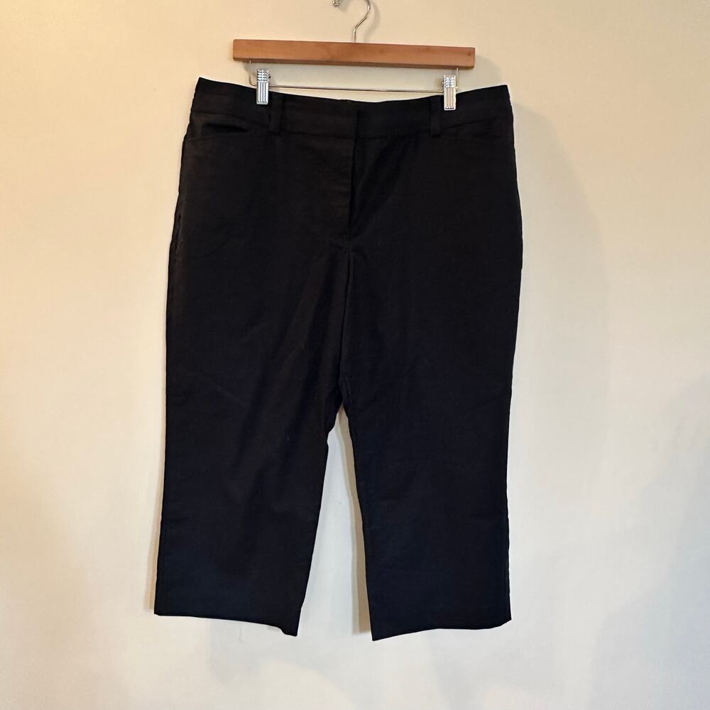 NWT Ann Taylor Cropped Pants sz 16 Curvy Fit Navy Blue Cropped Trouser